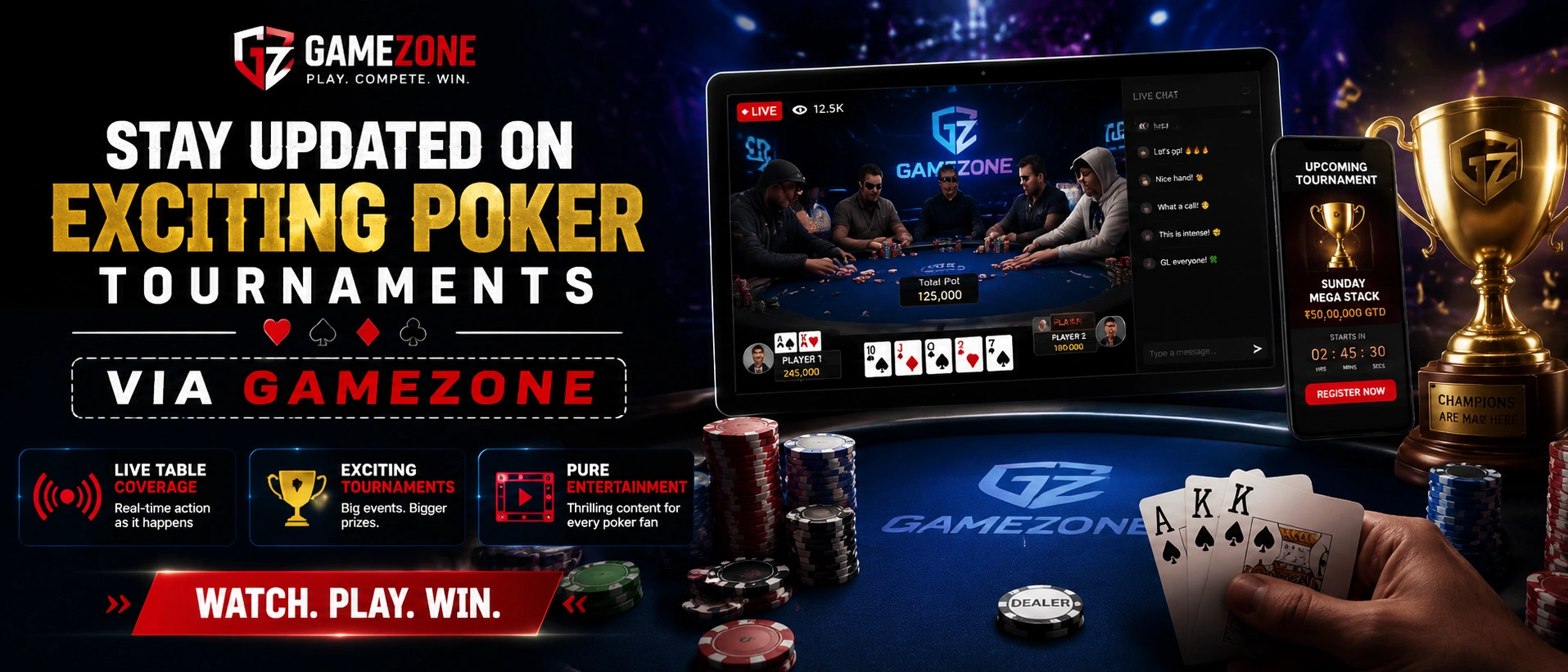 Contact GameZone for Support and Inquiries 20 gamezone poker banner 2
